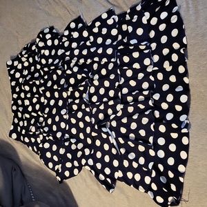 Navy Polka Dot Layered Skirt size 12 Y